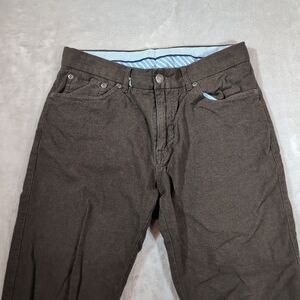 Peter Millar Mountainside Flannel Five Pocket Pants Mens 29x27 Brown Trousers